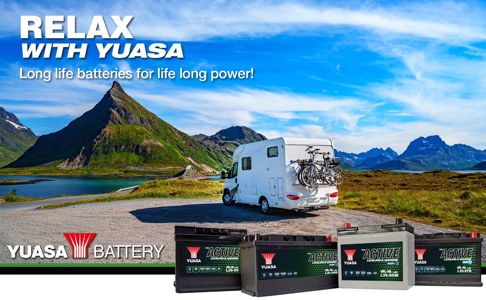 Long life batteries for life long power.